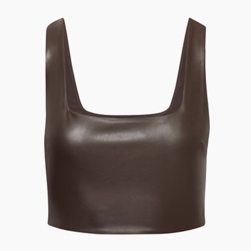 NWT Aritzia Leather Cropped Tank